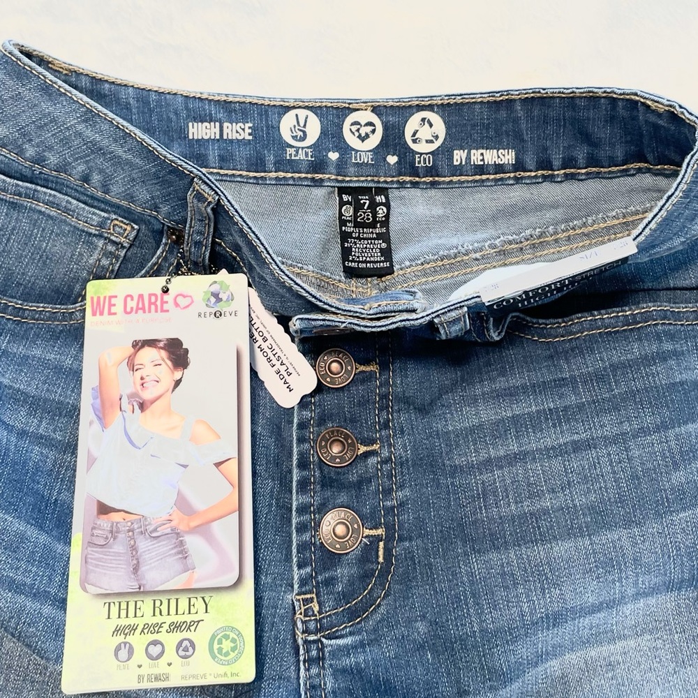 New Women’s REWASH Exposed Button Shorts Size 7/28 - Picture 11 of 11